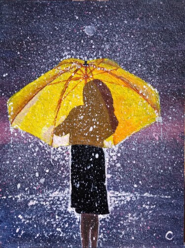 Картина под названием "Под дождем" - Art-Teodora, Подлинное произведение искусства, Акрил