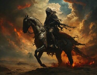 Digital Arts με τίτλο "Horseman of the Apo…" από Art-Teodora, Αυθεντικά έργα τέχνης, Εικόνα που δημιουργήθηκε με AI