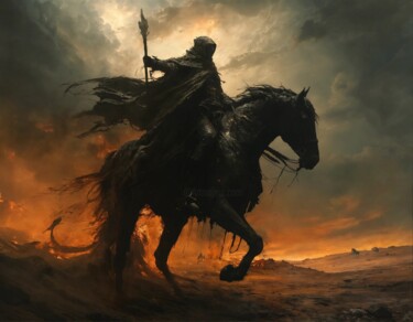 数字艺术 标题为“Horseman of the Apo…” 由Art-Teodora, 原创艺术品, AI生成的图像