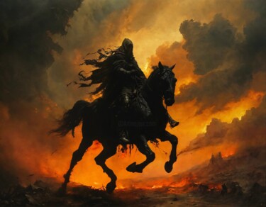 Arts numériques intitulée "Horseman of the Apo…" par Art-Teodora, Œuvre d'art originale, Image générée par l'IA