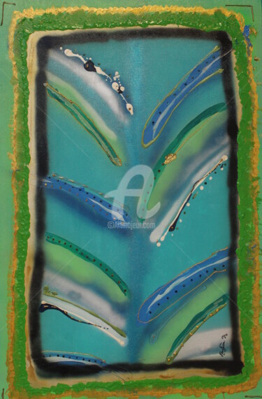 Schilderij getiteld "" Eté "" door Art'Tuitive, Origineel Kunstwerk, Acryl