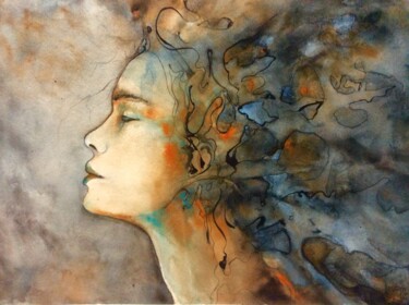 Peinture intitulée "Comme une sensation…" par Art-Water, Œuvre d'art originale, Aquarelle