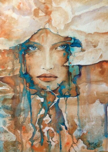 Painting titled "Chaos" by Art-Water, Original Artwork, Watercolor