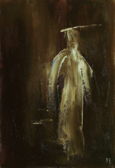 Alchemist, oil painting, intuitive art Картина под названием "Alchemist, oil pain…" - Evgeny Yudin, Подлинное произведение искусства, Масло Установлен на Деревянна…