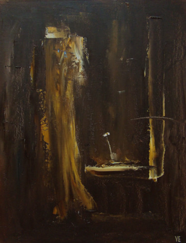 Chamomile, oil painting, myth art Картина под названием "Chamomile, oil pain…" - Evgeny Yudin, Подлинное произведение искусства, Масло Установлен на Деревянна…