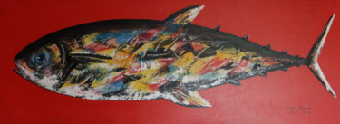 Peinture intitulée "Red Tuna" par Arta Wijaya, Œuvre d'art originale, Acrylique