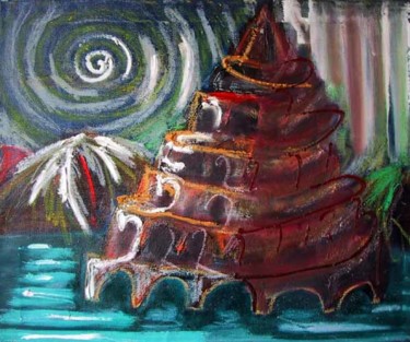Painting titled "The Tower of Babel" by Stanislav Lishansky, Original Artwork