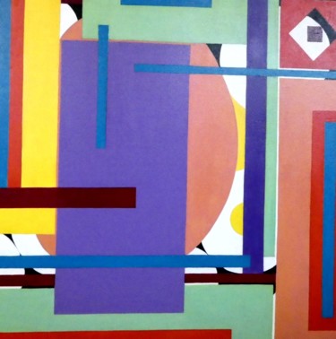 Painting titled "Geometrisches Farbe…" by Urs, Original Artwork, Acrylic