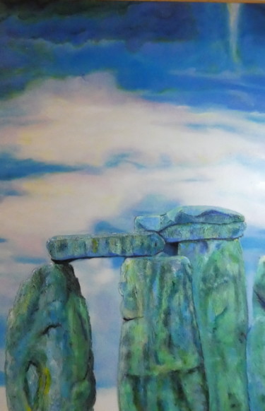 Malerei mit dem Titel "Stonehenge" von Urs, Original-Kunstwerk, Acryl