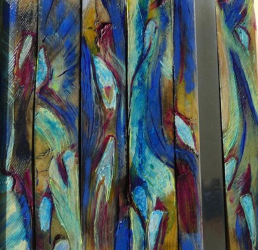 Ambacht getiteld "Colours on wood" door Urs, Origineel Kunstwerk