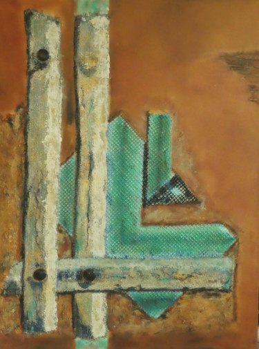 Malerei mit dem Titel "Blick über den Zaun" von Urs, Original-Kunstwerk, Acryl