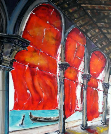 Malerei mit dem Titel "Venedig Markthalle…" von Urs, Original-Kunstwerk, Acryl