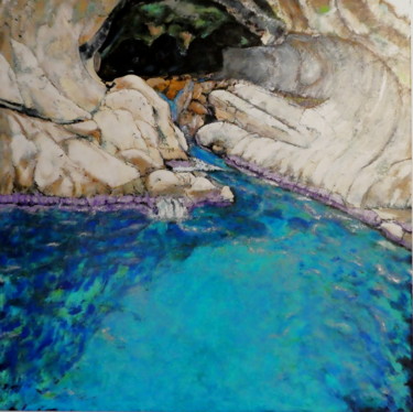 Malerei mit dem Titel "Smaradgrotte   auf…" von Urs, Original-Kunstwerk, Acryl