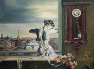 Картина под названием "Соната: Аллегро" - Аграфена Гандзюк, Подлинное произведение искусства, Масло Установлен на Деревянная…