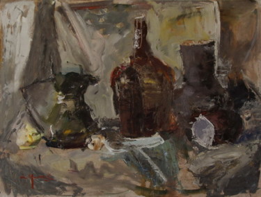 Painting titled "Натюрморт" by Albert Schitkov, Original Artwork, Oil