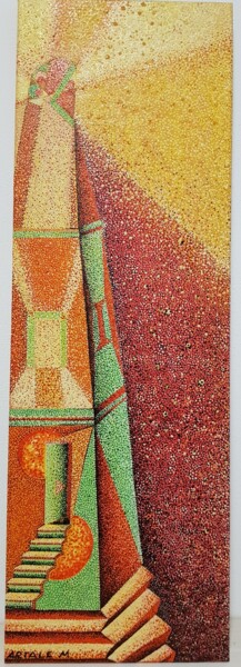 Malarstwo zatytułowany „Faro / Lighthouse” autorstwa Artale Marinella Artist, Oryginalna praca, Olej Zamontowany na Drewnian…