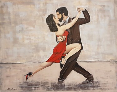 Malerei mit dem Titel "Tangheri / Tango da…" von Artale Marinella Artist, Original-Kunstwerk, Acryl Auf Keilrahmen aus Holz…