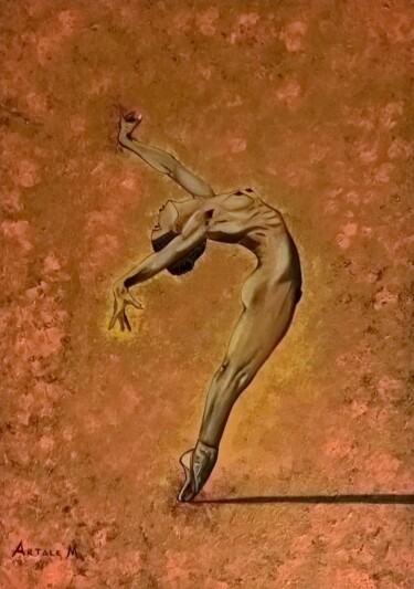 Pintura intitulada "Dancing freedom / L…" por Artale Marinella Artist, Obras de arte originais, Óleo Montado em Armação em m…