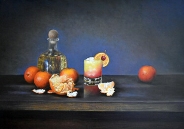Картина под названием "Cocktail Sunrise" - Alex Bond, Подлинное произведение искусства, Масло