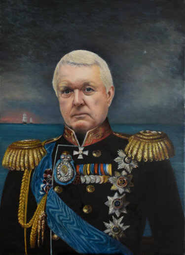 Картина под названием "Вице-Адмирал" - Alex Bond, Подлинное произведение искусства, Масло
