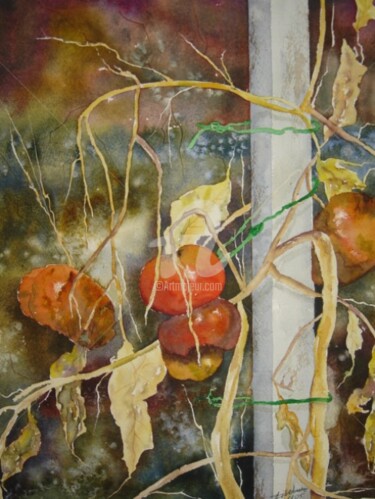 Peinture intitulée "les oubliés du jard…" par Chantal Fischer, Œuvre d'art originale, Aquarelle