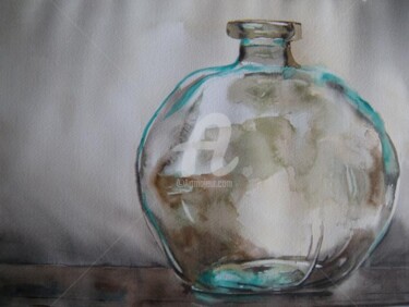 Painting titled "transparences" by Chantal Fischer, Original Artwork, Watercolor