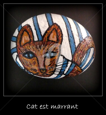 Painting titled "CAT EST MARRANT" by Artamelis, Original Artwork, Acrylic