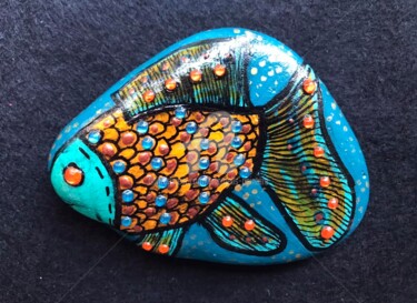 Peinture intitulée "FISH 1" par Artamelis, Œuvre d'art originale, Acrylique