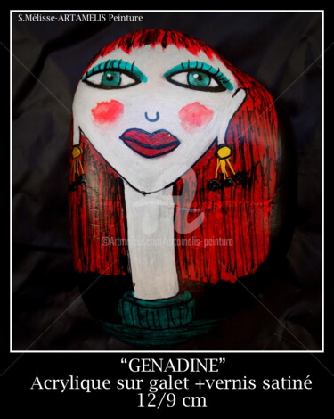 Peinture intitulée "GRENADINE" par Artamelis, Œuvre d'art originale, Acrylique