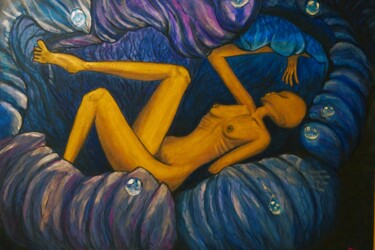 Peinture intitulée ""Перерождение женщи…" par Anna-Dinara Kharitonova (ARTANDI), Œuvre d'art originale, Acrylique