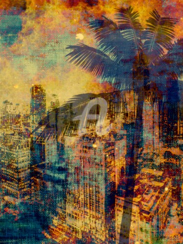 Arts numériques intitulée "City 3" par Isabelle Cussat (Artassuc), Œuvre d'art originale, Photo montage