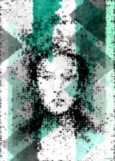 「Frida Khalo 1」というタイトルのデジタルアーツ Isabelle Cussat (Artassuc)によって, オリジナルのアートワーク, 写真モンタージュ