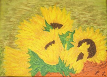 Painting titled "Sun Flowers by Laura" by Art Atelier, Original Artwork