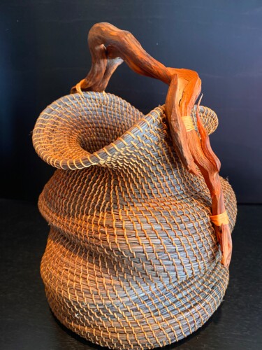 Sculptuur getiteld "Sculpter avec la na…" door Tatiana Bernard, Origineel Kunstwerk, Hout