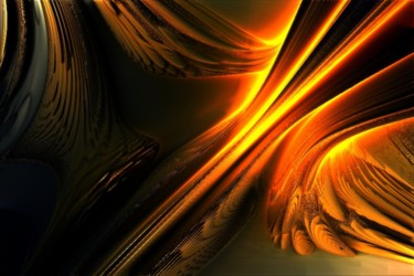 Arts numériques intitulée "Reflet de feu" par Artauxmurs, Œuvre d'art originale, Peinture numérique