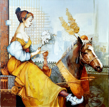 Painting titled "Carneval" by Artavazd Talalyan, Original Artwork, Oil