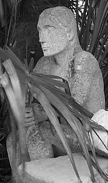 Sculptuur getiteld "Attente" door Ludovic Cussigh, Origineel Kunstwerk, Steen