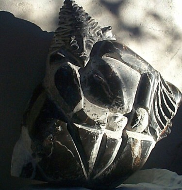 Sculpture intitulée "Samourai" par Ludovic Cussigh, Œuvre d'art originale, Pierre