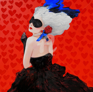 Pintura titulada "Queen of hearts" por Anastasia Balabina, Obra de arte original, Oleo