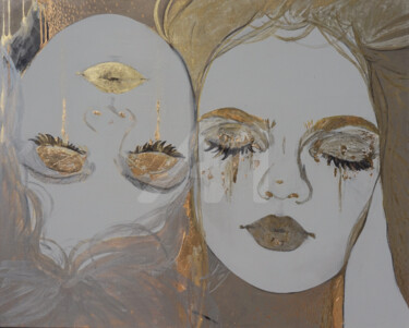 Sleeping girls / Painting by Anastasia Balabina Картина под названием "Sleeping girls / Pa…" - Anastasia Balabina, Подлинное произведение искусства, Акрил
