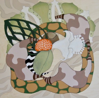 Peinture intitulée "méandres" par Benoit Forest, Œuvre d'art originale, Acrylique