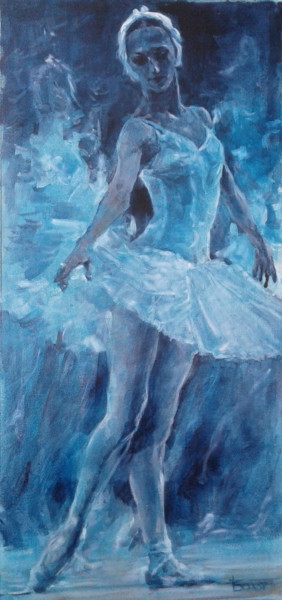 Painting titled "ballerina" by Bolotbek Mambetov, Original Artwork