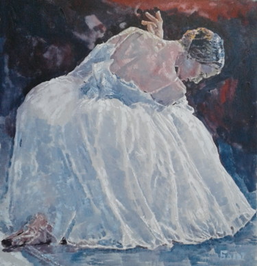 Картина под названием "Ballerina" - Bolotbek Mambetov, Подлинное произведение искусства, Масло