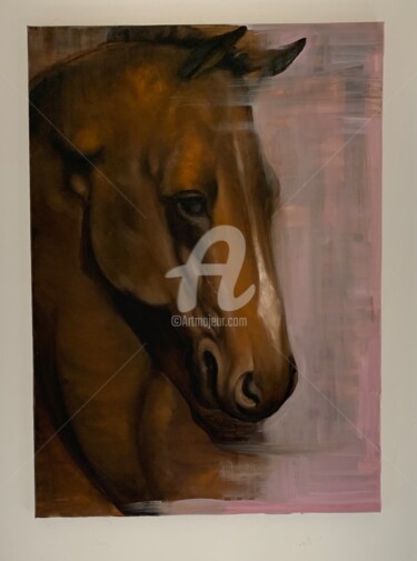 Картина под названием "“Horse”" - Jasenka Kapitanovic, Подлинное произведение искусства, Масло