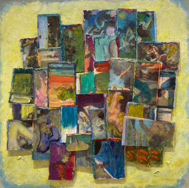 Collages titled "Memories of Memorie…" by Don Perley, Original Artwork, Collages Mounted on Wood Panel