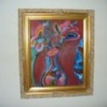 Painting titled "floral4" by Artbye, Original Artwork, Oil