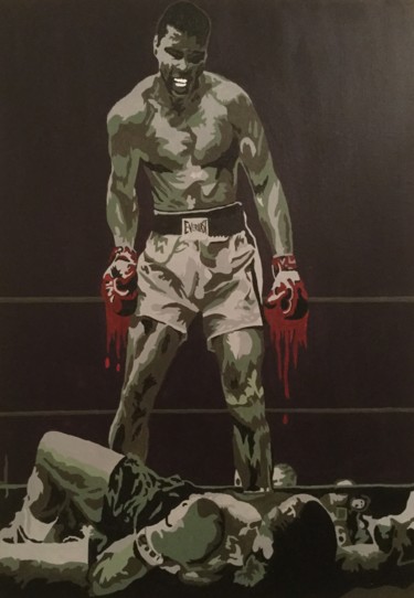 Painting titled "Knockout" by Pete Lord, Original Artwork, Acrylic