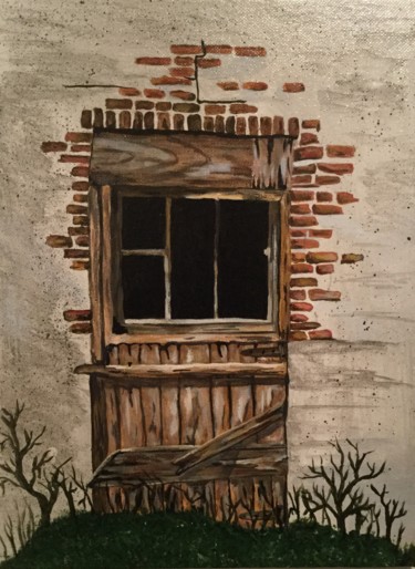 Peinture intitulée "The Old Barn Door" par Pete Lord, Œuvre d'art originale, Acrylique