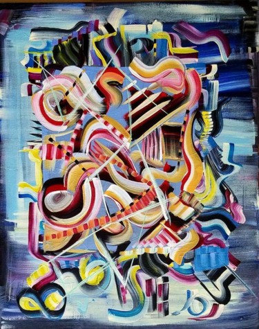 Malerei mit dem Titel "Whimsical.jpg" von Samah Kthar, Original-Kunstwerk, Acryl