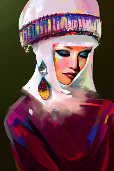 Arte digital titulada "Grâce kazakhe" por Artc Homel, Obra de arte original, Imagen generada por IA